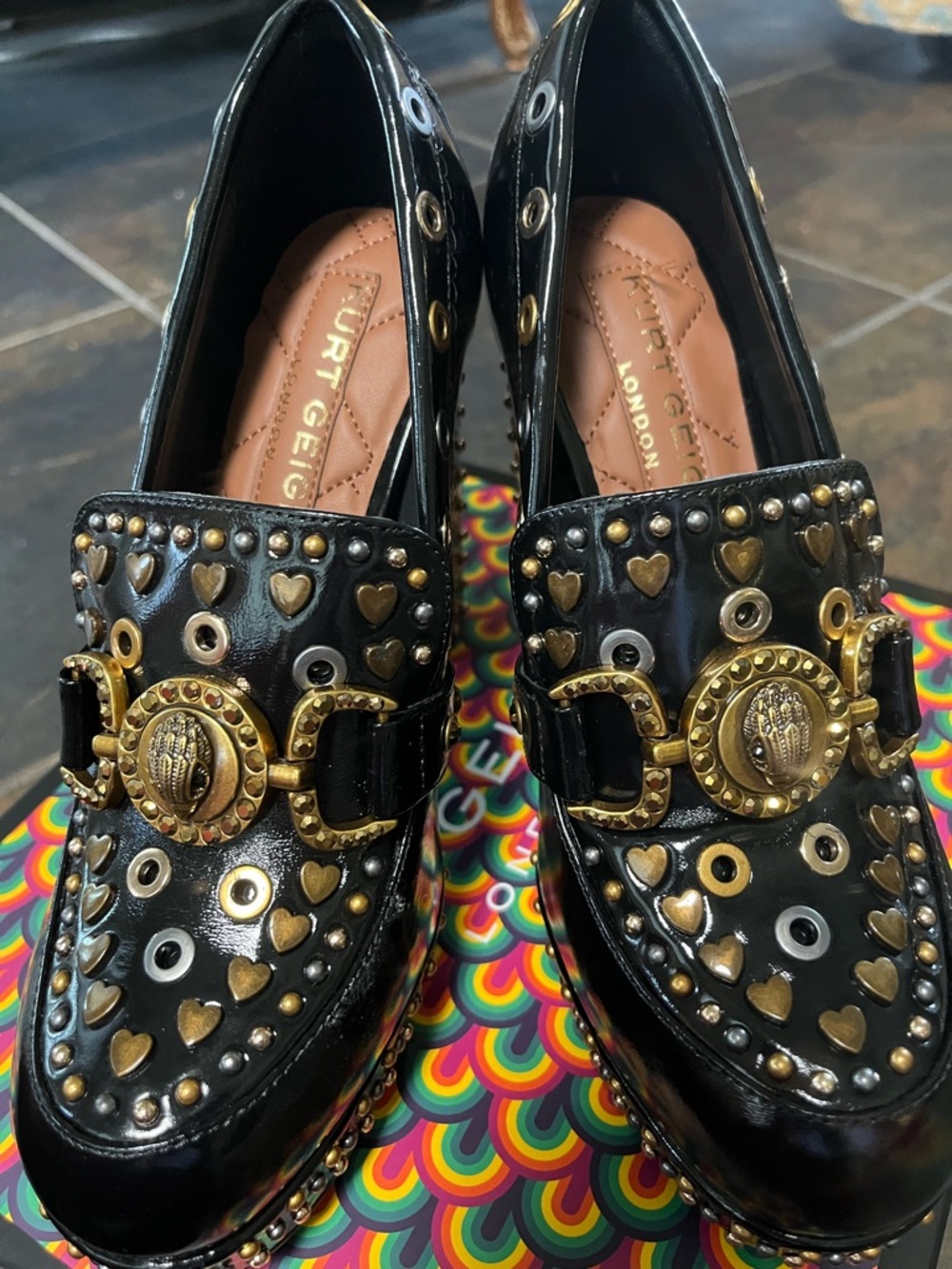 Kurt Geiger London Mansion Platform Loafer Pumps. New with tags & shoe box